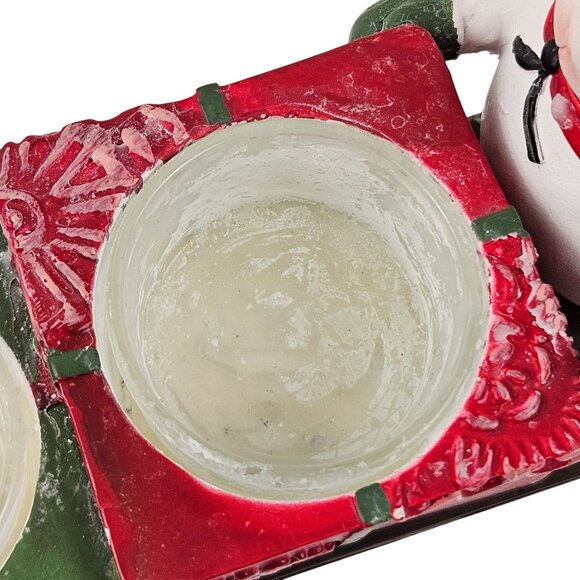 Yankee Candle Snowman Sleigh Tealight Holder Christmas Decor Presents Resin - Picture 9 of 11